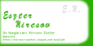 eszter mircsov business card